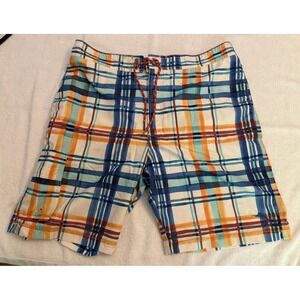 Tommy Bahama Relax Large Swim Trunks Shorts Lined‎ Zip & Tie Pockets 8.5" Plaid
